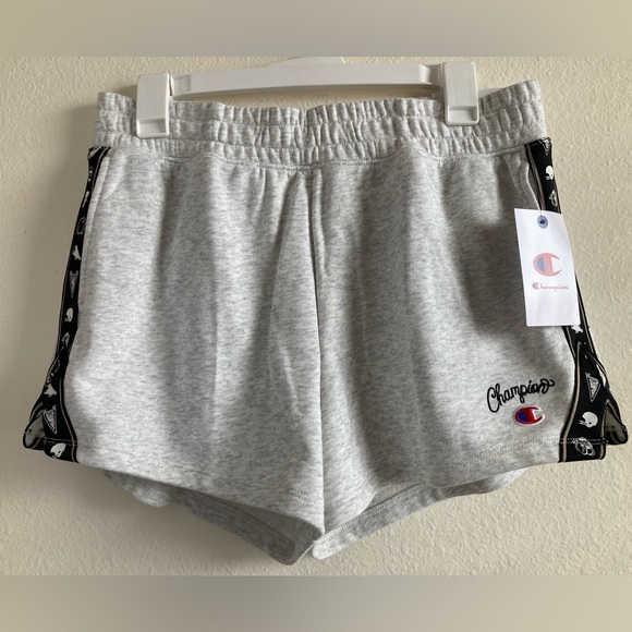 Champion Pants - Champion Women’s Football Print Athletic Shorts Size M Gray NWT